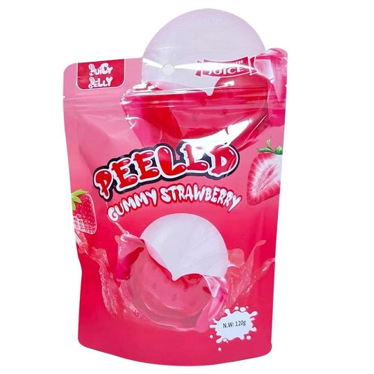 PEELED GUMMY STRAWBERRY 120G