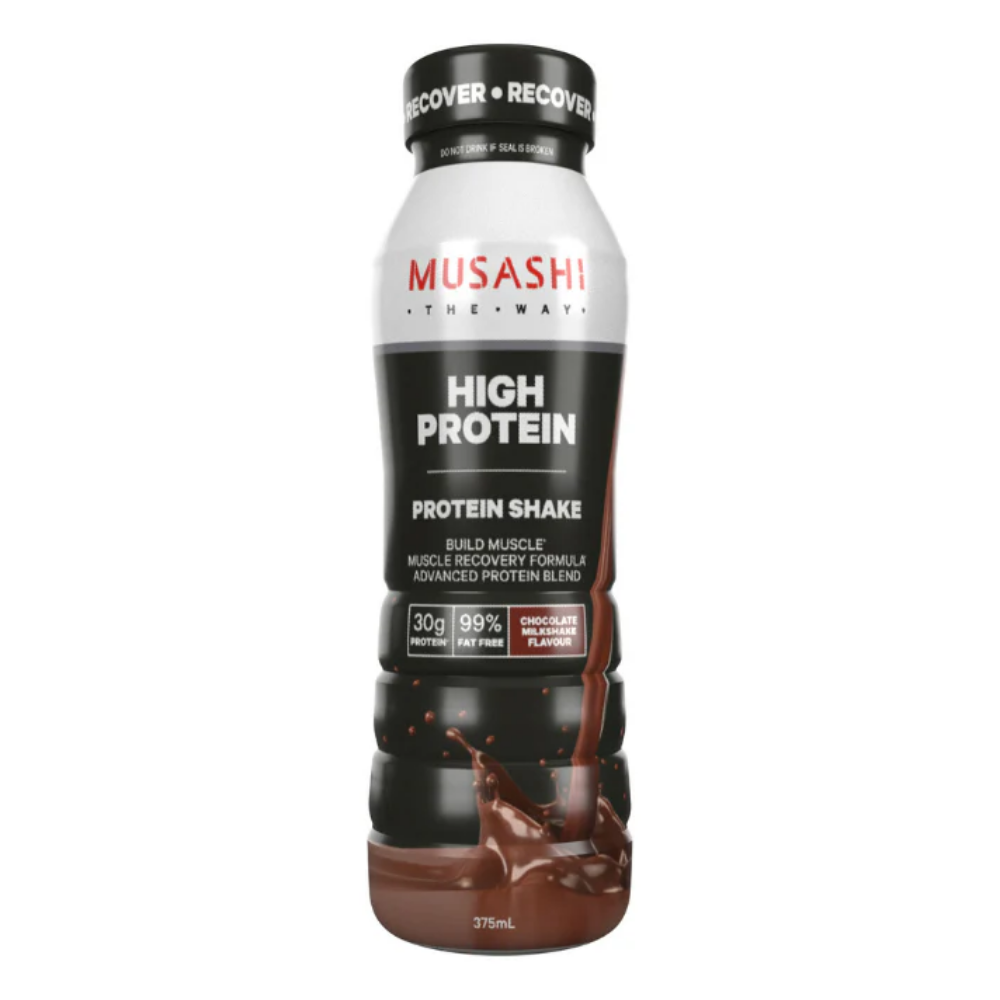 MUSASHI HIGH PROTEIN MILK CHOC 375ML