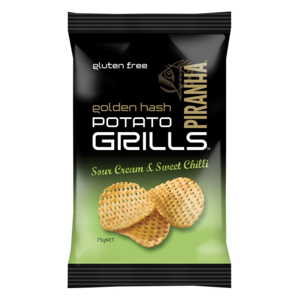 PIRANHA GOLDEN HASH SOUR CREAM & SWEET CHILLI 75G