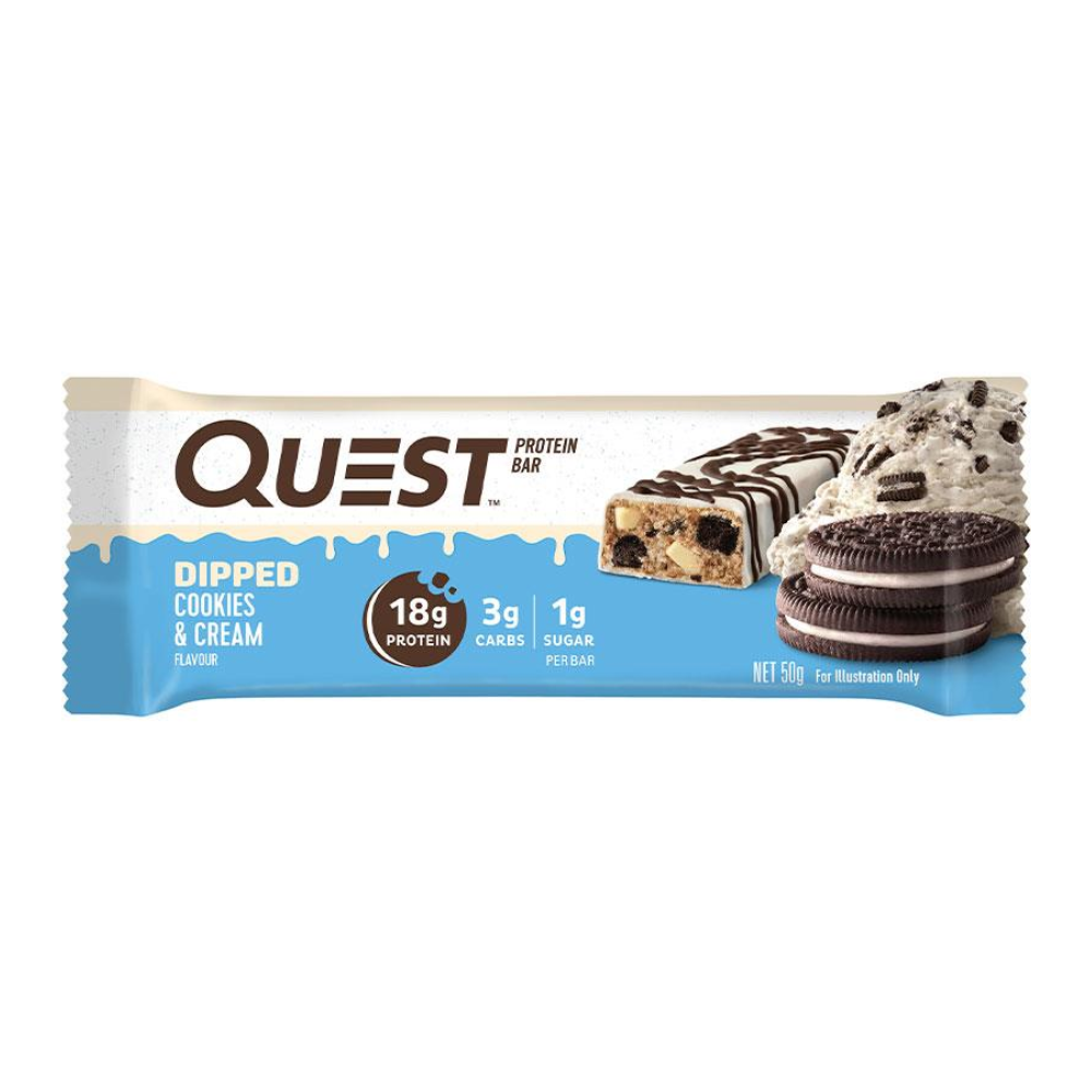QUEST BAR DIPPED COOKIES & CREAM 50G