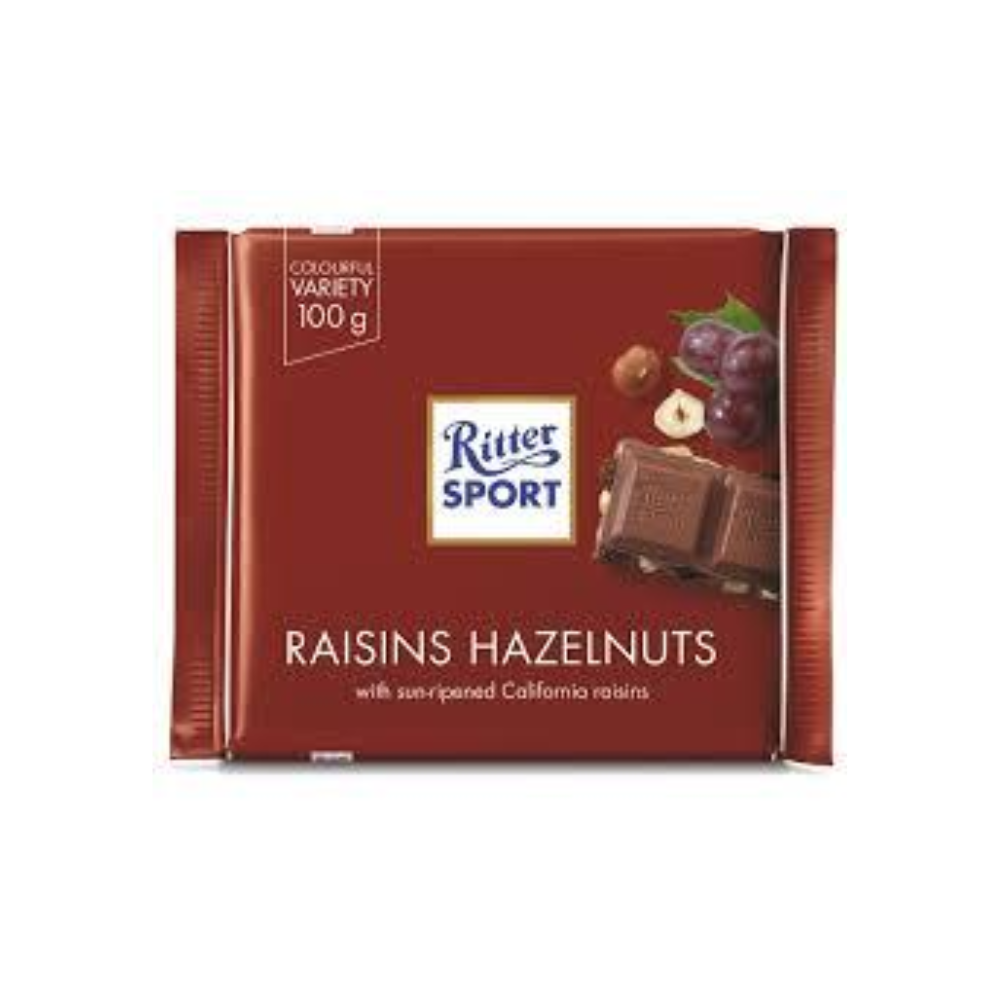 RITTER SPORT RAISIN HAZELNUT 100G