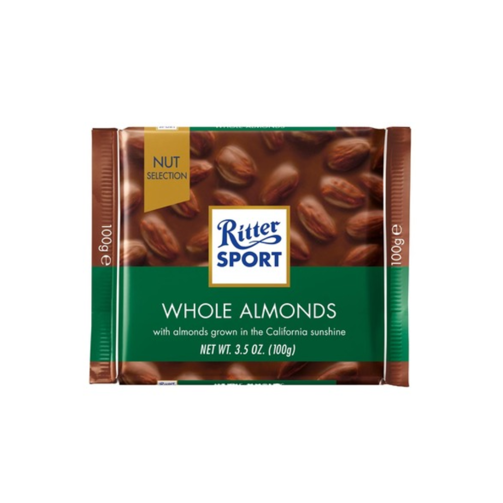 RITTER SPORT WHOLE ALMOND 100G