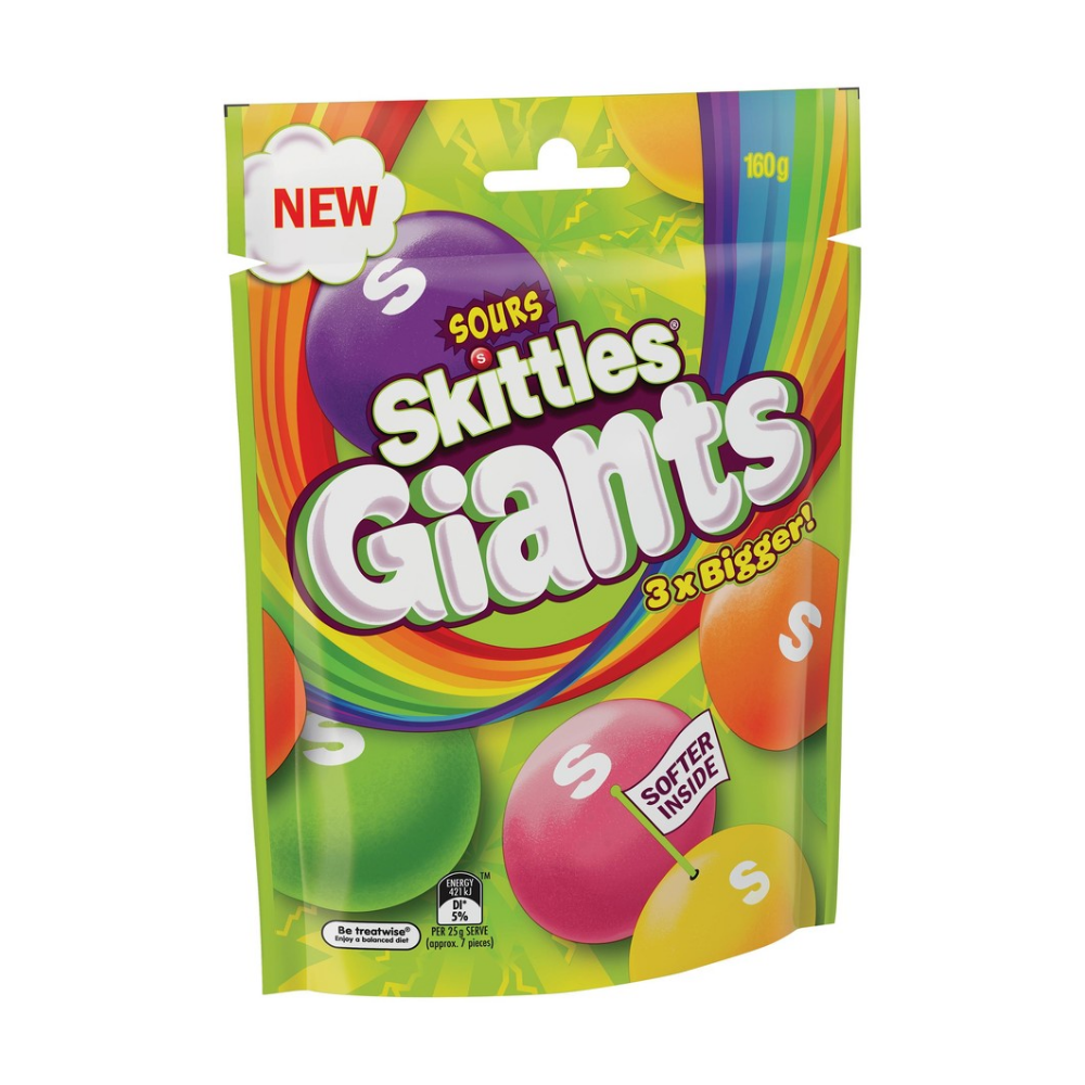 SKITTLES SOUR GIANTS 160G