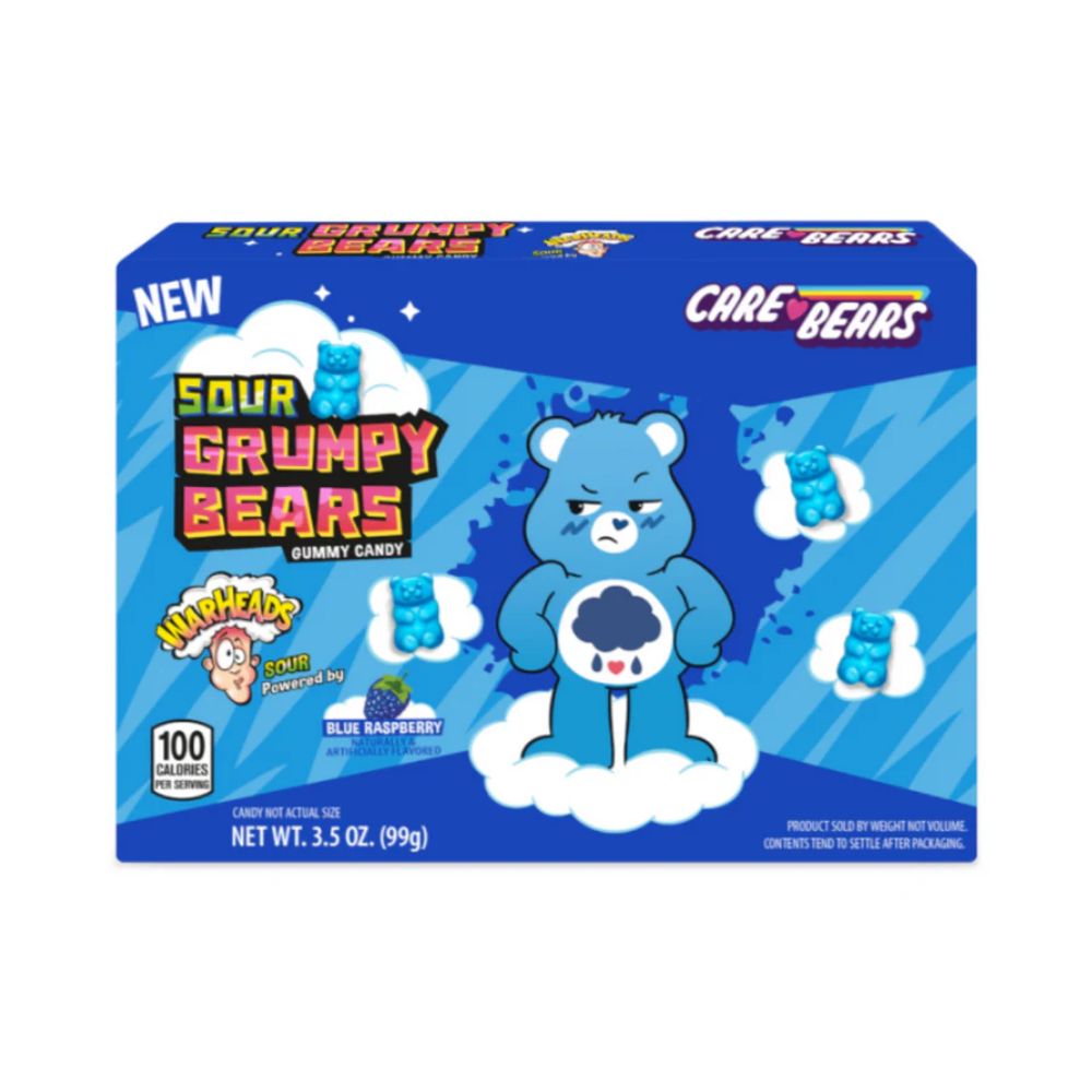 WARHEADS CARE BEARS SOUR GRUMPY BEARS 99g