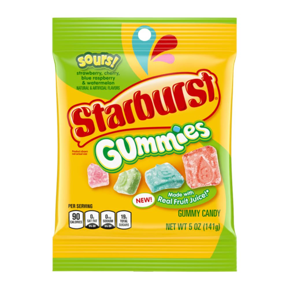 STARBURST Sours Gummies Candy 141G