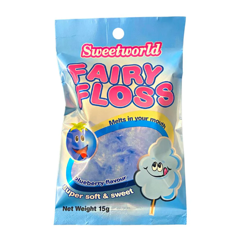 SWEETWORLD FAIRY FLOSS BLUEBERRY 15G