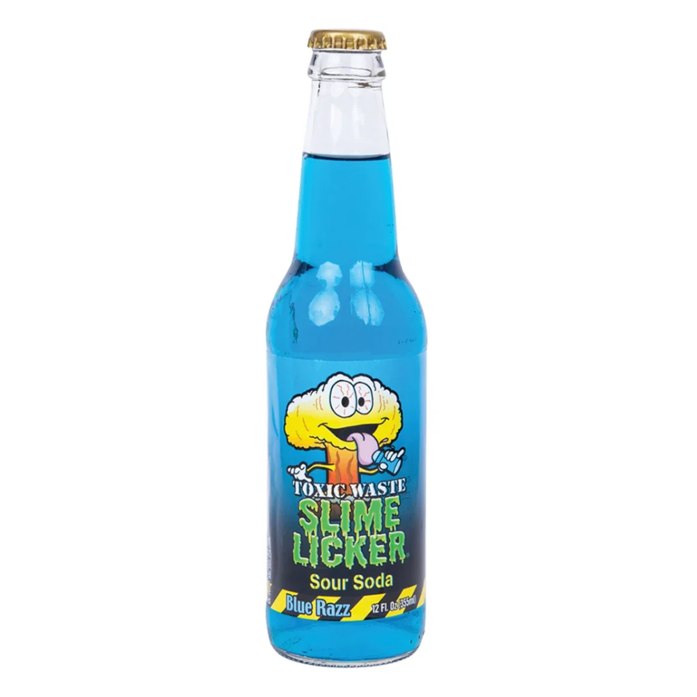 TOXIC WASTE SLIME LICKER BLUE RAZZ SOUR SODA 355ML