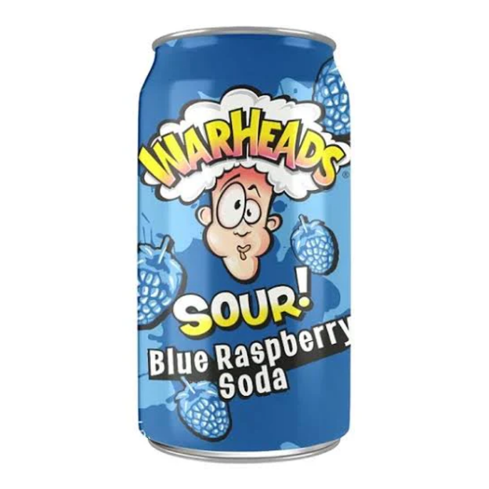 WARHEADS BLUE RASPBERRY SODA 355ML