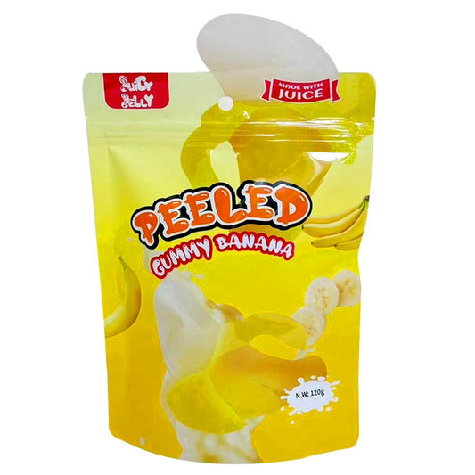 PEELED GUMMY BANANA 120G