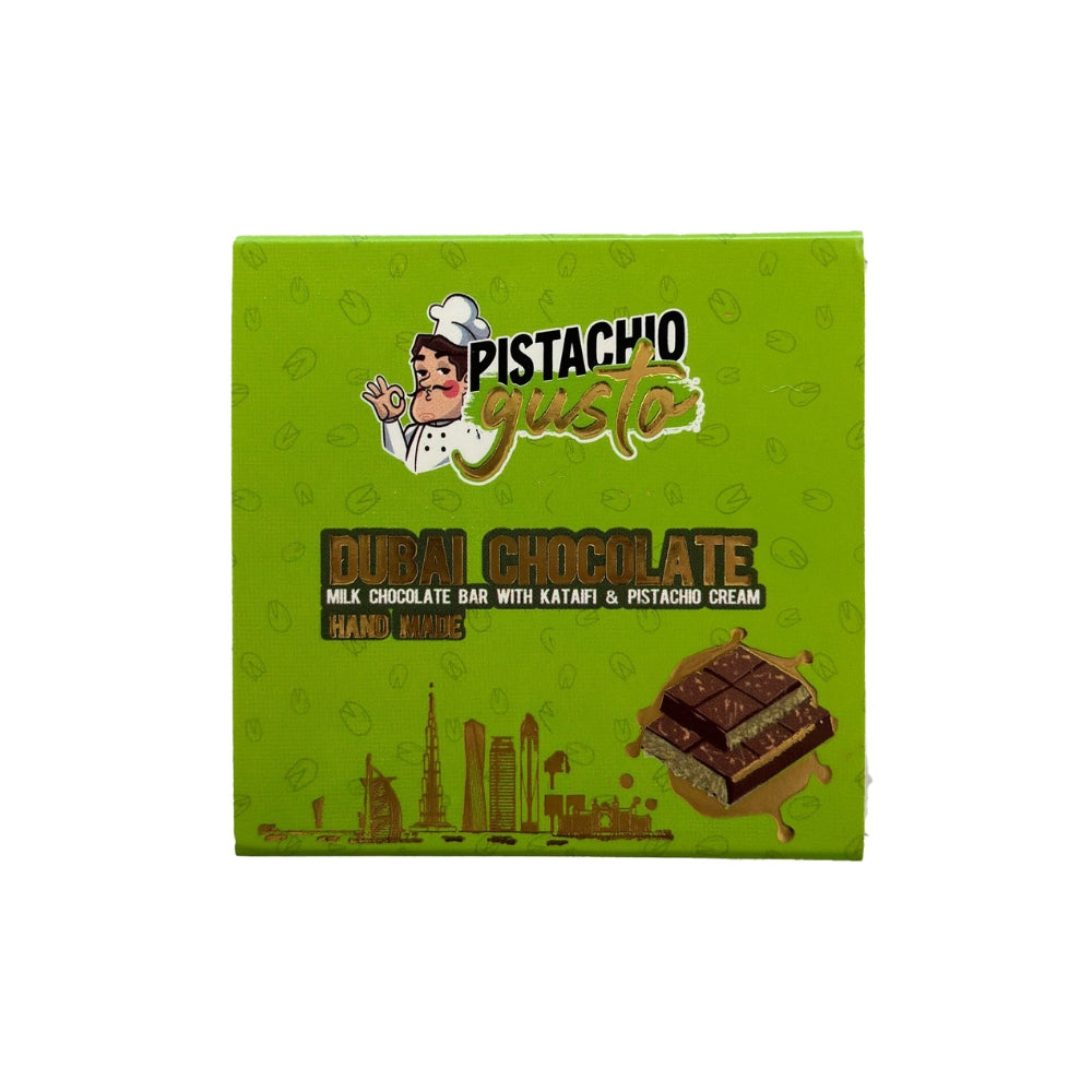 VIRAL DUBAI MILK CHOC BLOCK KATAIFI & PISTACHIO GUSTO 100G