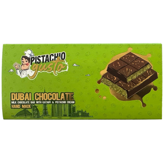 VIRAL DUBAI MILK CHOC BLOCK KATAIFI & PISTACHIO GUSTO 200G