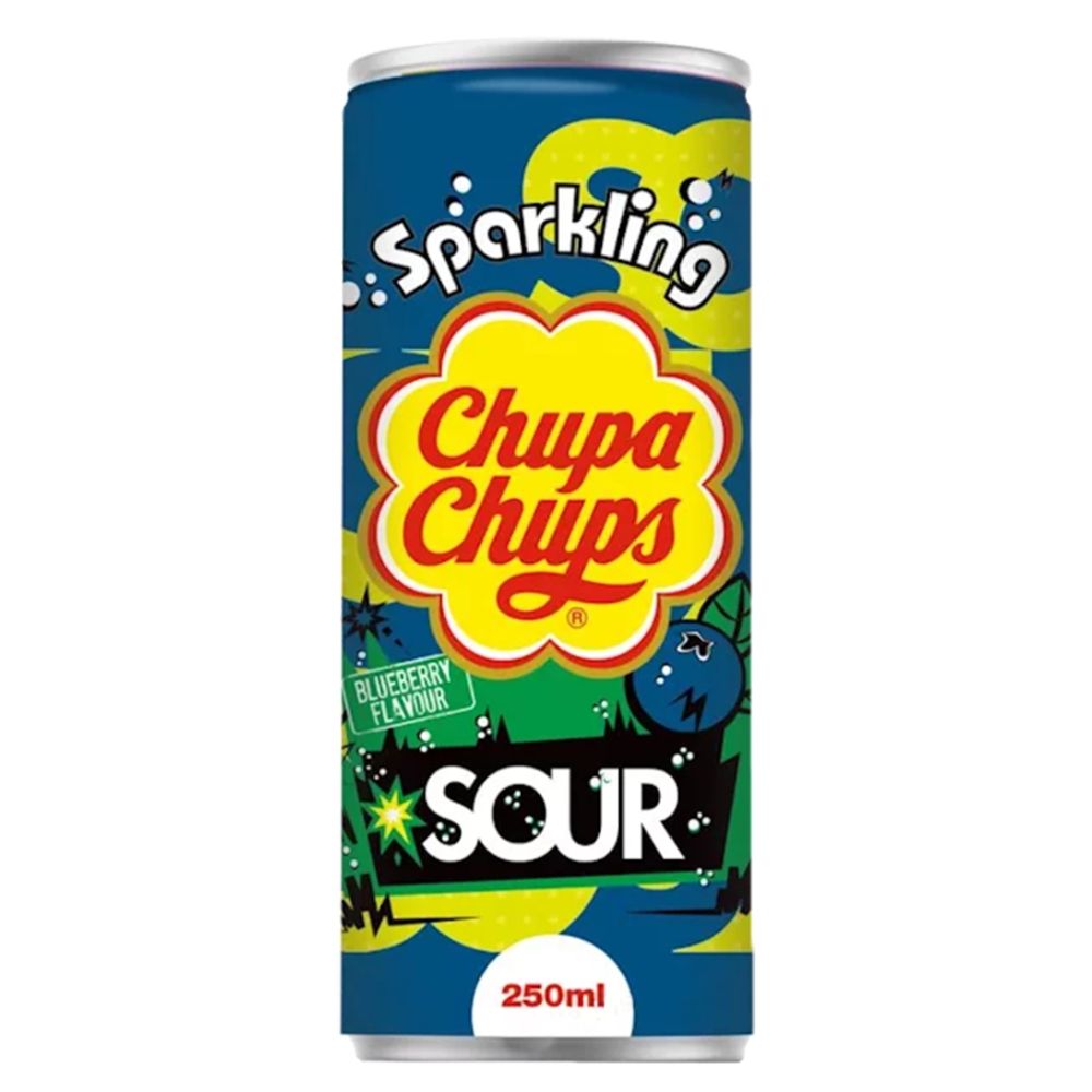 CHUPA CHUPS SPARKLING SOUR BLUEBERRY 250ML
