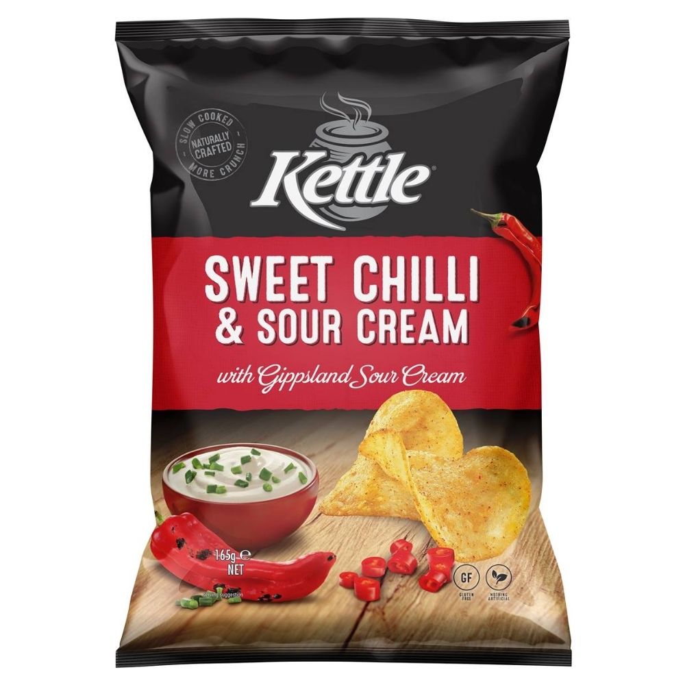 KETTLE SWEET CHILLI & SOUR CREAM 165G