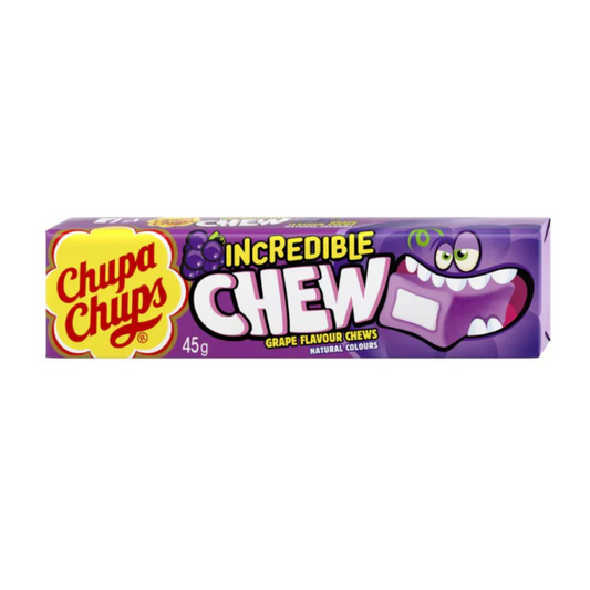 CHUPA CHUPS INCREDIBLE CHEW GRAPE 45G
