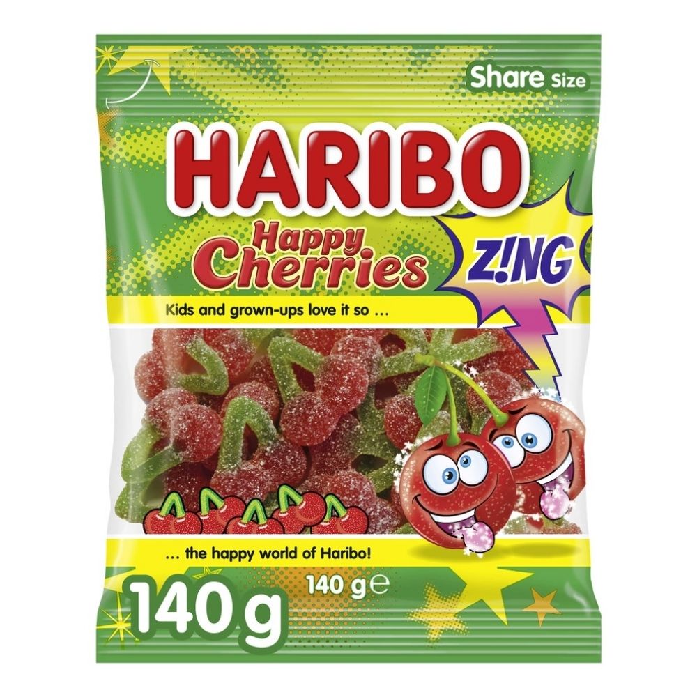 HARIBO HAPPY SOUR CHERRIES 140G