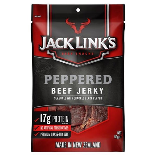 BEEF JERKY PEPPERED 50G