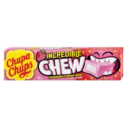 CHUPA CHUPS INCREDIBLE CHEW STRAWBERRY 45G