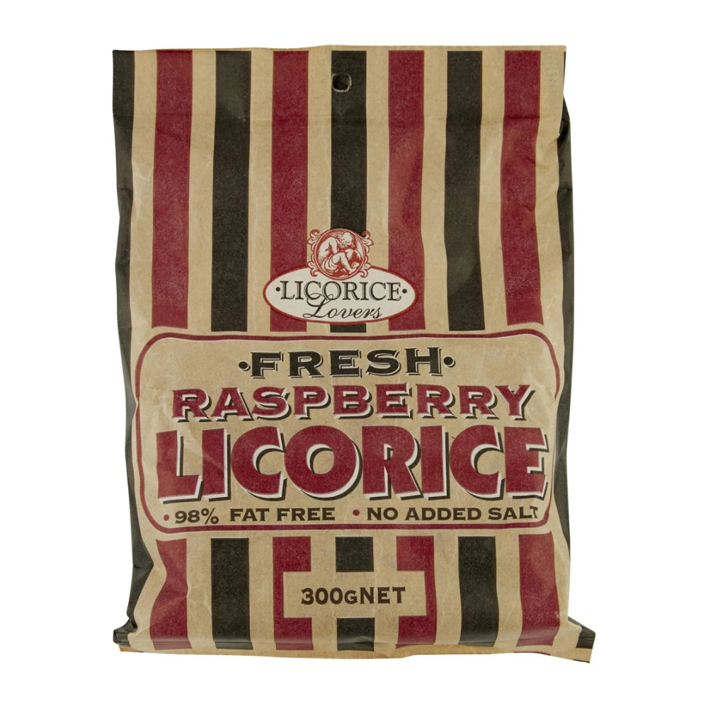 LICORICE LOVERS RASPBERRY 300G