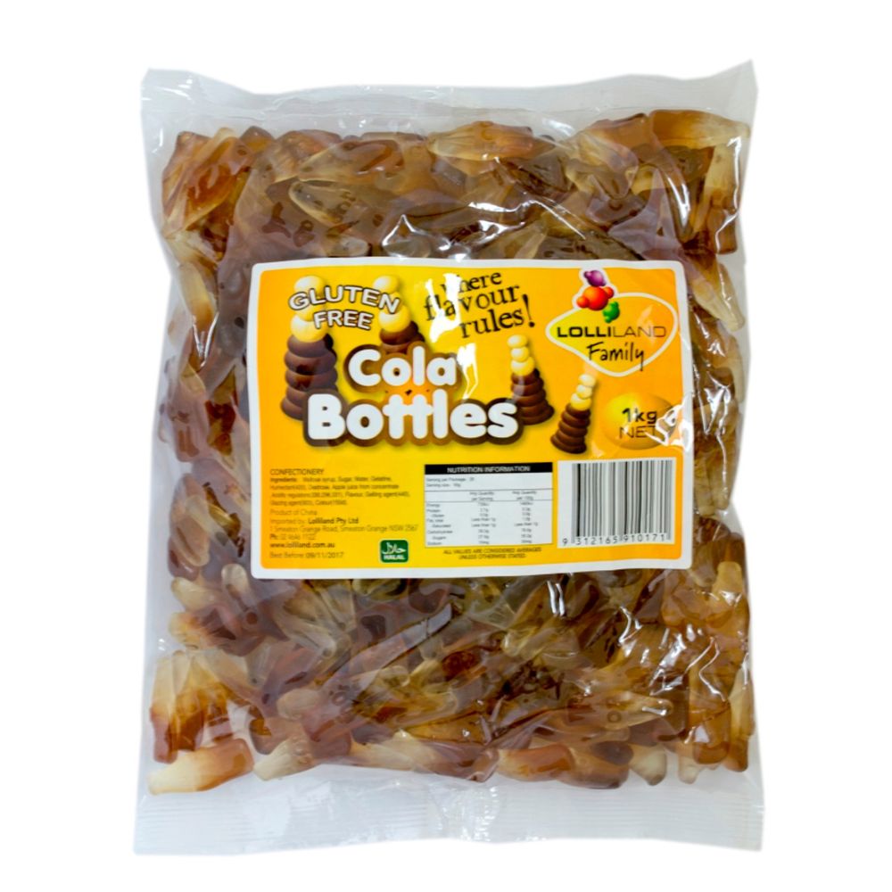 LOLLILAND COLA BOTTLES 1KG