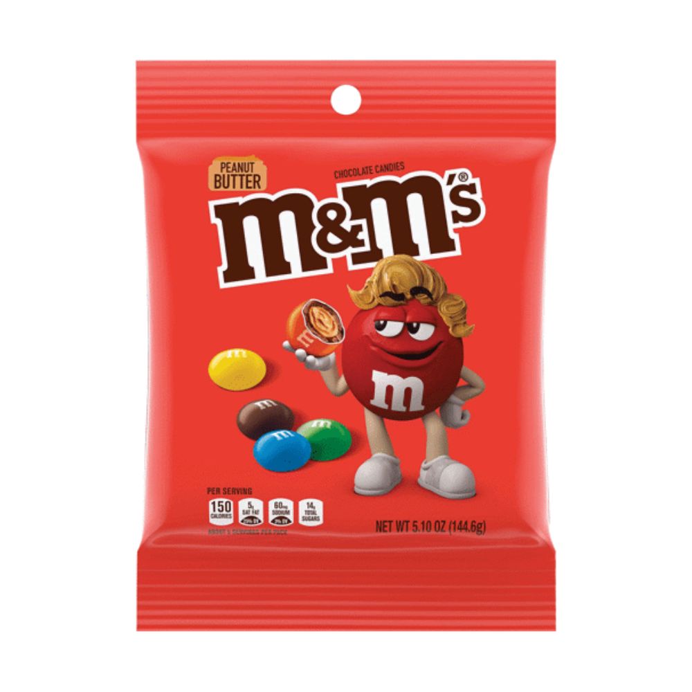 M&MS PEANUT BUTTER PEG BAG 144.6G