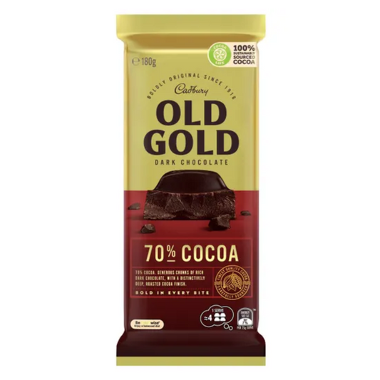 OLD GOLD 70% COCOA  180G