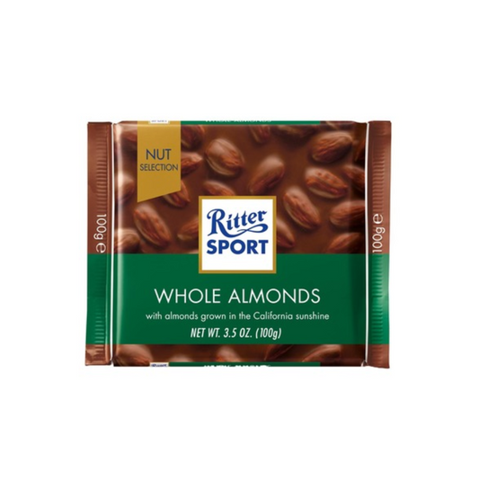 RITTER SPORT WHOLE ALMOND 100G