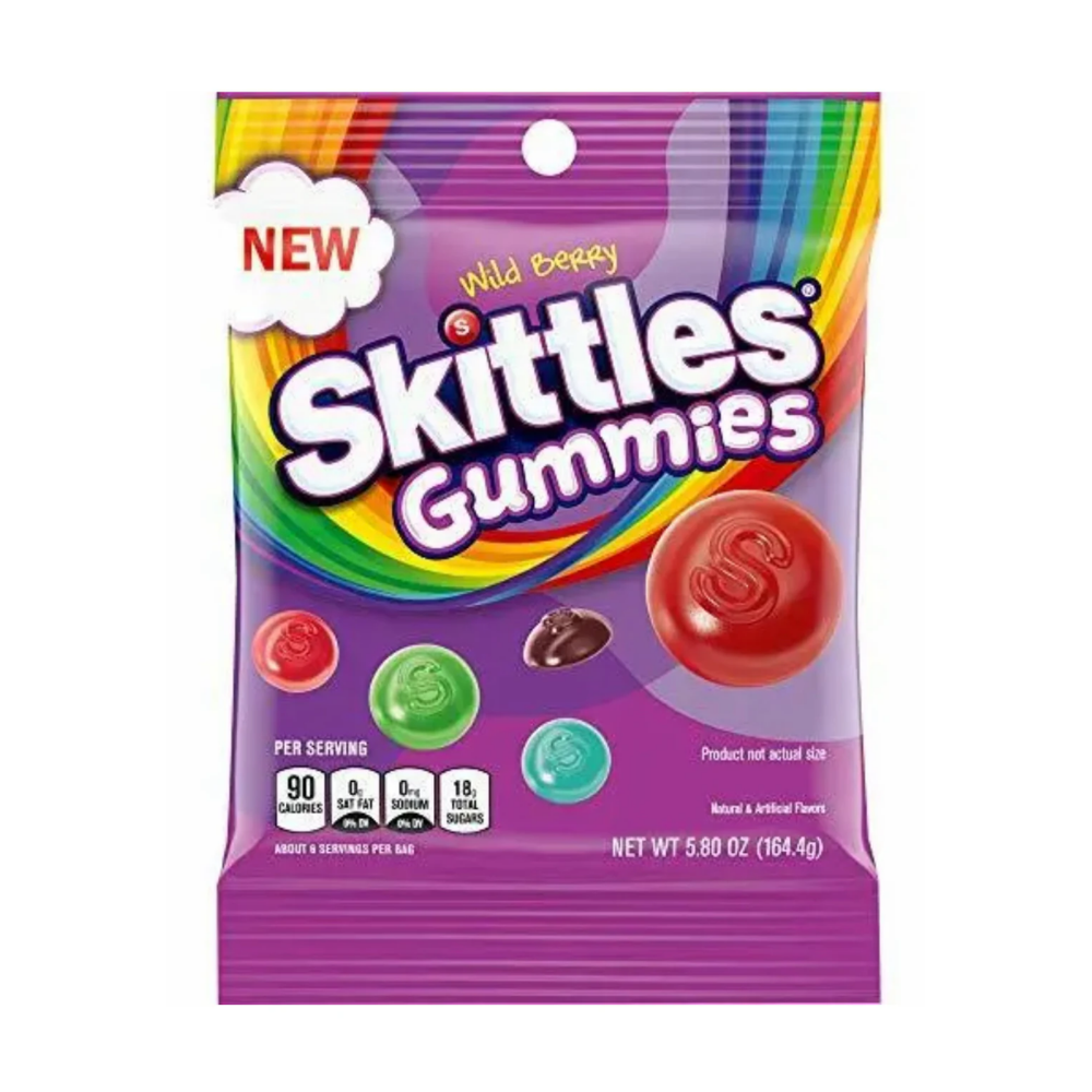 SKITTLES GUMMIES WILDBERRY BAG 164.4G