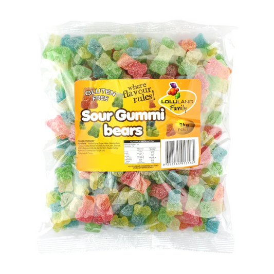LOLLILAND SOUR GUMMI BEARS  1KG