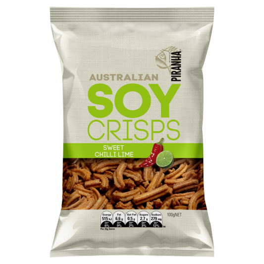 SOY CRISPS SWEET CHILLI LIME 100G