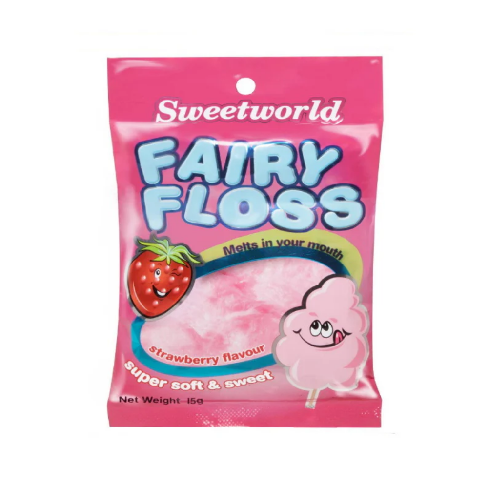 SWEETWORLD FAIRY FLOSS STRAWBERRY 15G