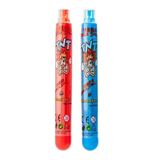 TNT MEGA CANDY SOUR SPRAY GRAPE, STRAWBERRY 110ML