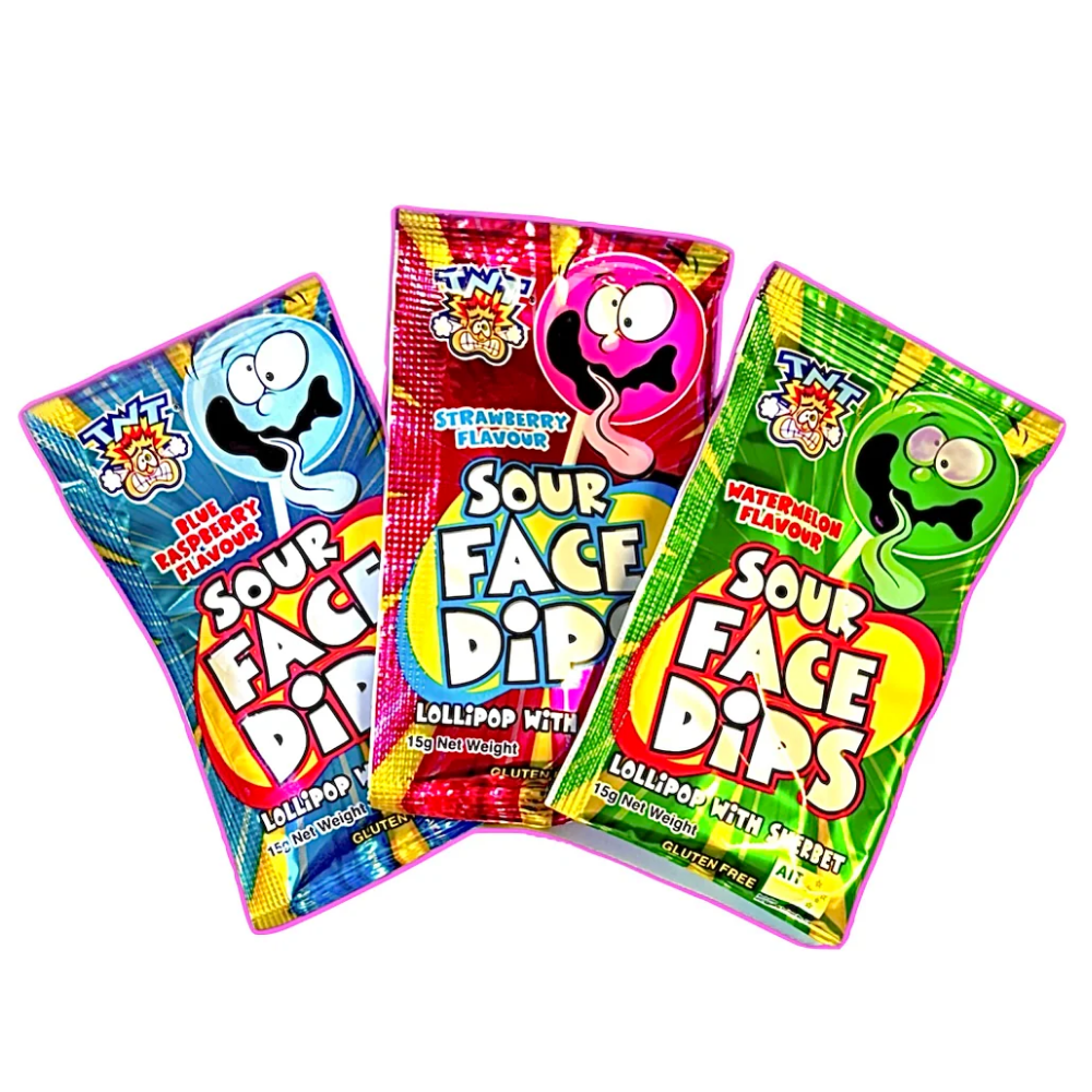 TNT SOUR FACE DIPS 15G