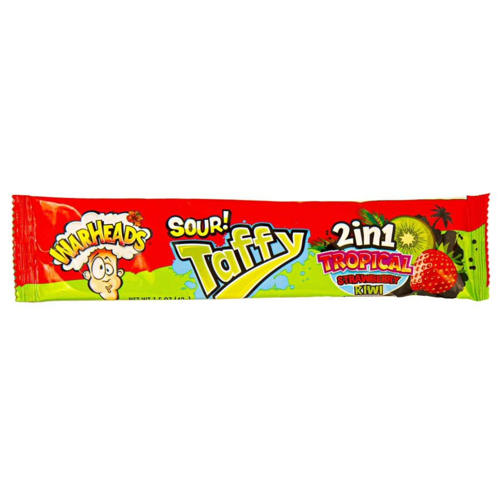 WARHEADS 2 IN 1 TROPICAL TAFFY 42G