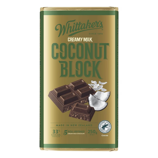 WHITTAKER'S BLOCK COCONUT 250G