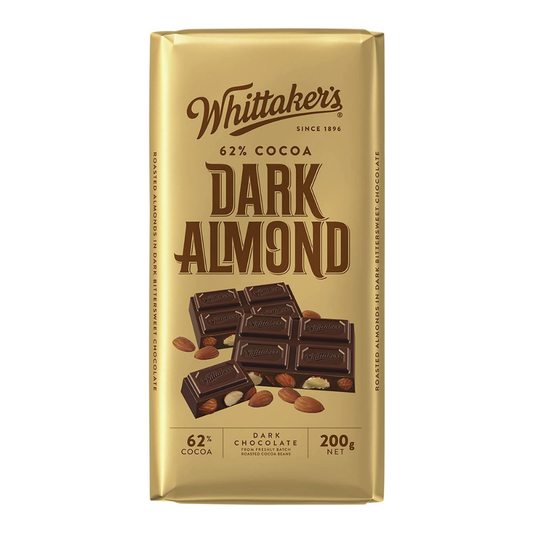 WHITTAKER'S BLOCK DARK ALMOND 200G
