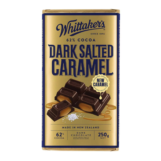 WHITTAKER'S BLOCK DARK SALTED CARAMEL 250G