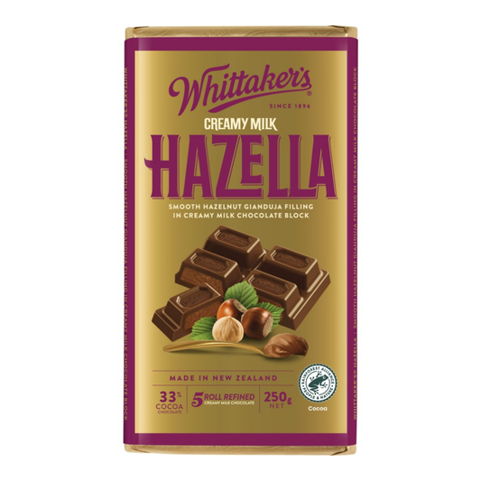 WHITTAKER'S BLOCK HAZELLA 250G