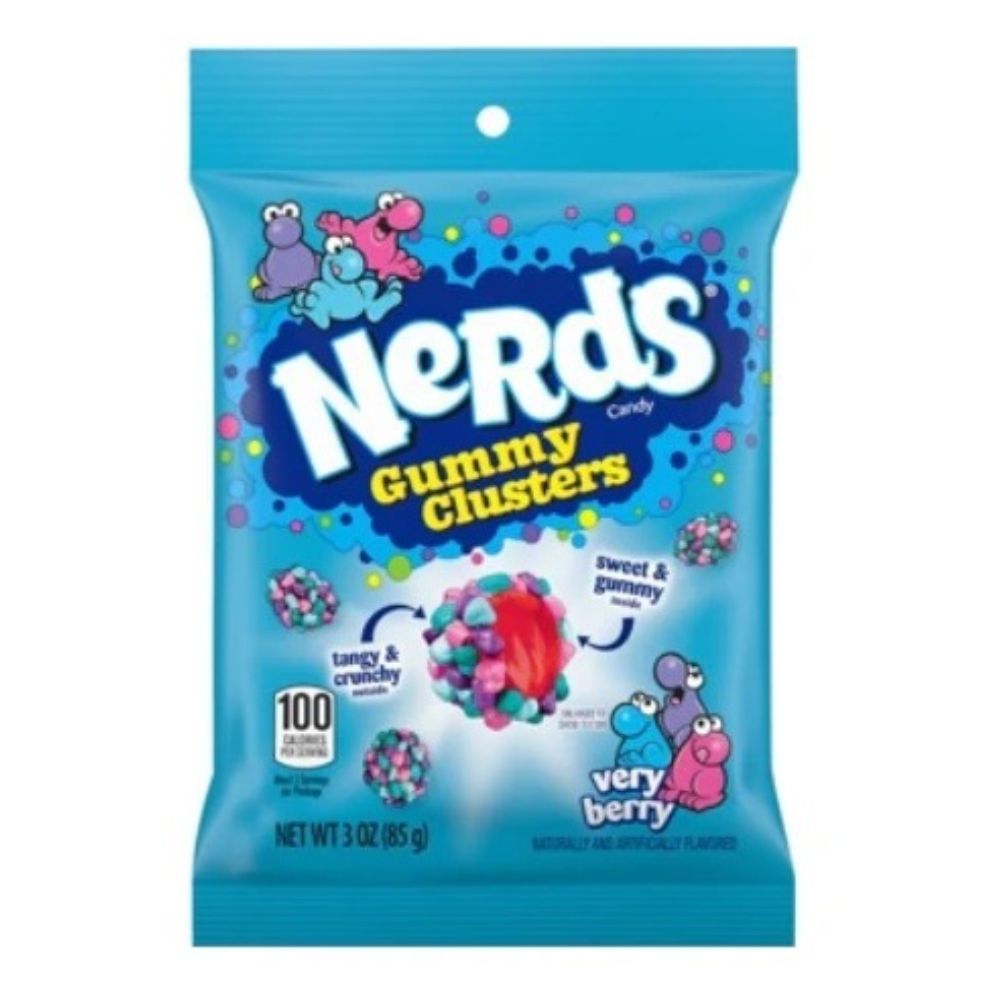 NERDS GUMMY CLUSTERS VERY BERRY BAG 85G